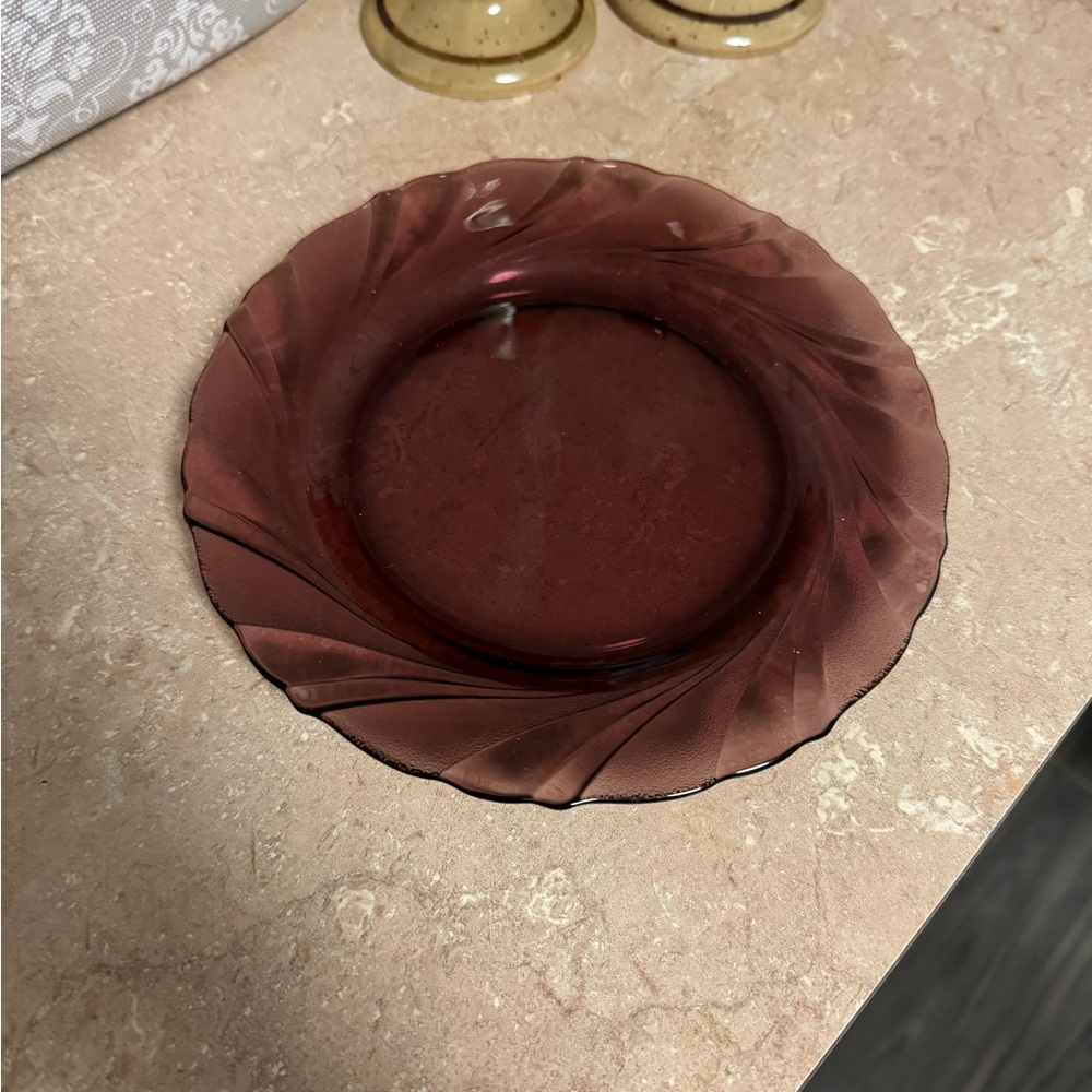 Elegant purple Glass Plates~ DONATING SOON ~~